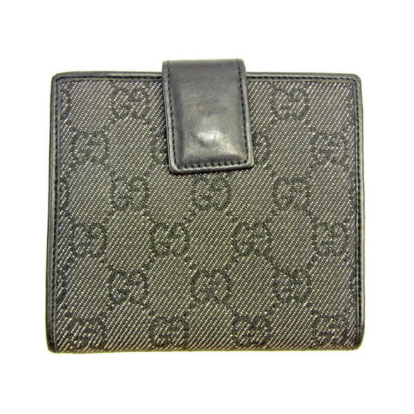 Gucci GG Canvas Accessory Wallet Leather Black - Picture 1 of 6